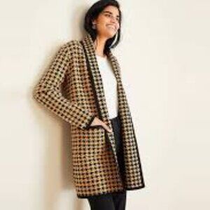 Ann Taylor Stylish Houndstooth Women's Coatigan